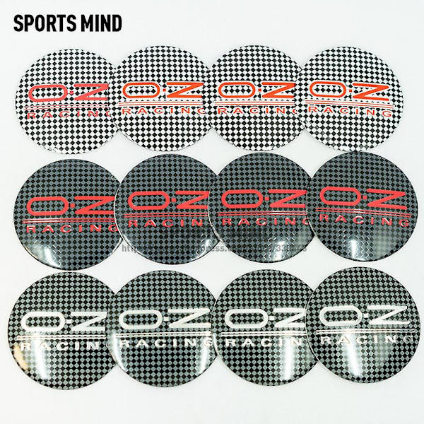 4 stk./parti 56mm Oz Racing Bilhjul Center Hub Cap Mærkat Bil Logo Emblem Mærkat Dekal Bil Styling Tilbehør