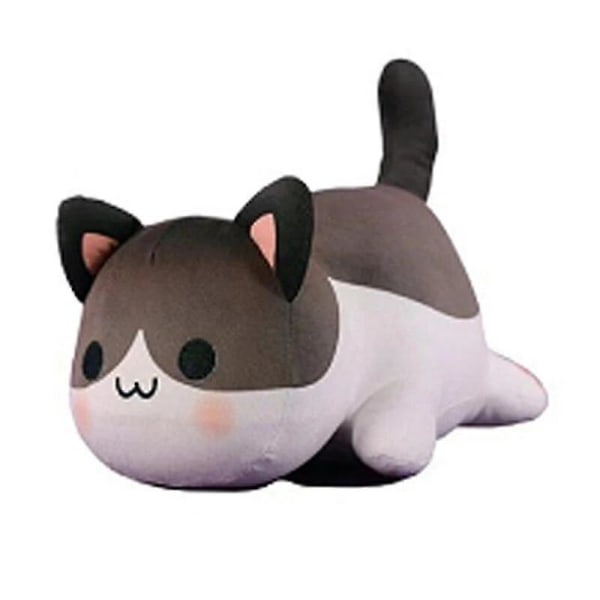 Meemeow Aphmau Plys Meemeows Mad Catte Plushie Bunle Ahpmau Pommes Frites Burger Pude Plushie Legetøj Kawaii Sød Plys Kattedukke Gray cat