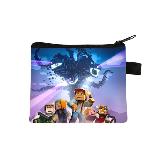 Minecraft Mini Møntpung — Bærbar Polyester Kortholder til Studerende 13.5*11cm.20
