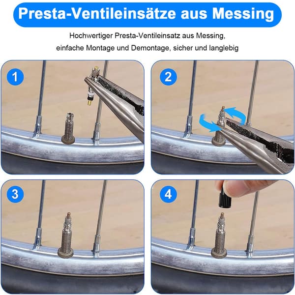 Ventiladapter Däckventil Cykelkit Presta Ventil Tillbehör användbart prak