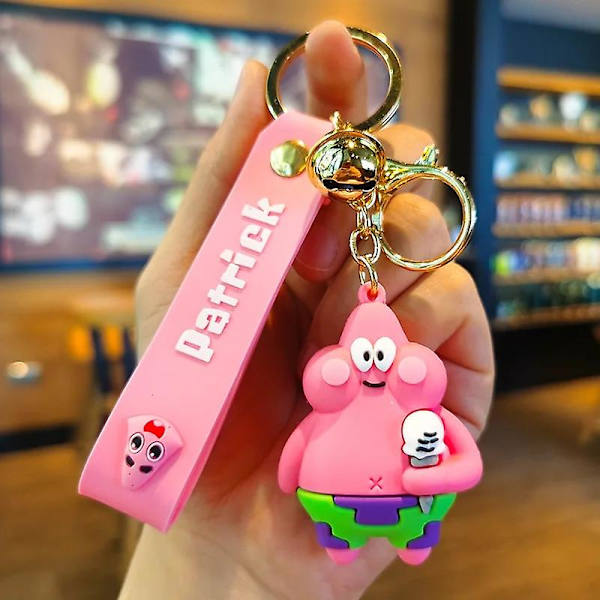 Paha Spongebob Squarepants söpö anime avaimenperä nukke Patrick Star auton avaimenperä reppupendantti tarvikkeet lahjat lapsille Patrick Star2