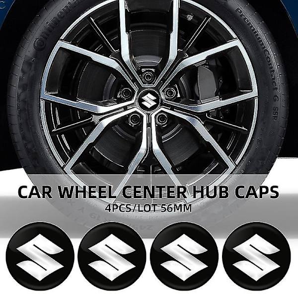 4 stk. 56mm Bilhjul Center Hub Cap Dekal Hjulklistermærke Til Jimny Vi Sx4 Swift Alto