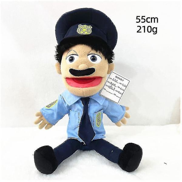 Ulkomainen kauppa Jeff käsipukki lelu suu hauska plussilelu zombi rock Jeff vanhemmat-lapsi käsipukki suu voi liikkua Police Guy Hand Puppet