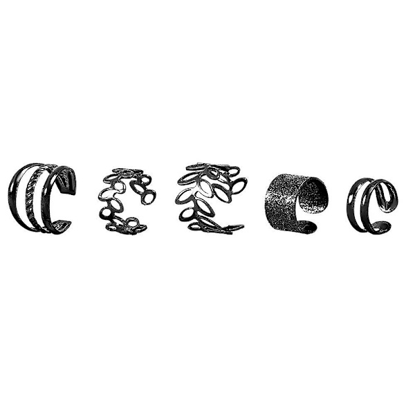 5 kappaleen korvakorusarja Temperament Knuckle Opening Jewelry Joululahja Naisten päivittäiset korut Tytöt Elegantti korvakorusarja Persoonallisuussetti Gold