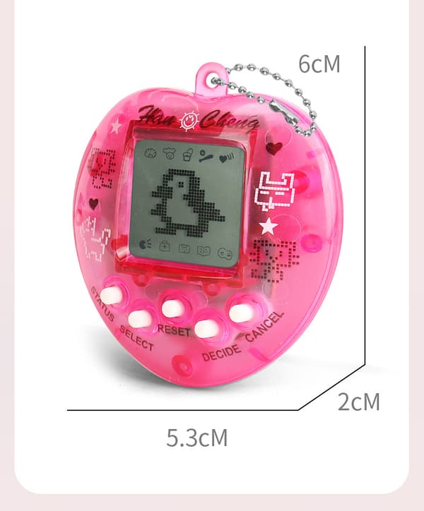 Håndholdt mini virtuell kjæledyrspillkonsoll 3073 Virtuelt kjæledyr – Solid rosa