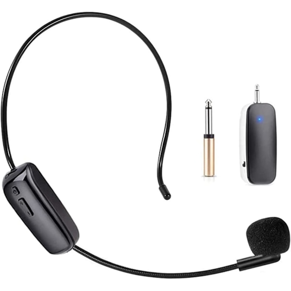 Trådløs mikrofon headset, UHF trådløs mikrofon headset for stemmeforsterker, scenemikrofoner