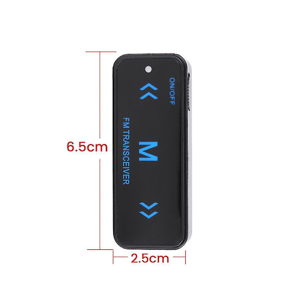 2 st Protable Talkie Walkie Vuxen Tvåvägsradio Leksak Mini Restaurang Talkie Walkie 0,5W UHF 400-480M black