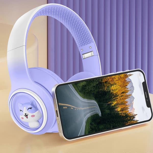 Trådløst headset Sports Bluetooth-kompatibelt headset Sammenfoldeligt støjreducerende headset til rejser kontor mobiltelefon PC Blå