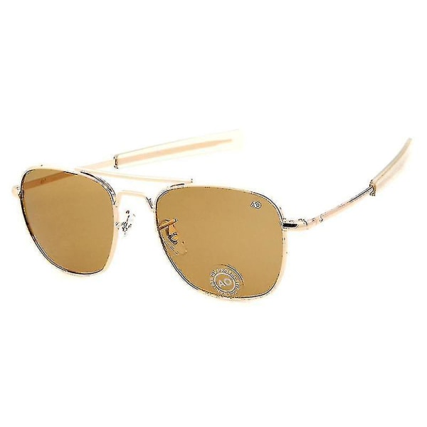 Aviation Solbriller Mænd Kvinder 2023 Vintage Brand Designer American Army Military Optical Ao Solbriller Oculos De Sol Masculino Junmai gold-tea