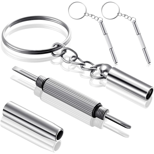 Pieces Eyeglass Screwdriver Keychain Portable Screwdriver Wrench Glasses Screwdriver Glasses Repair Kit