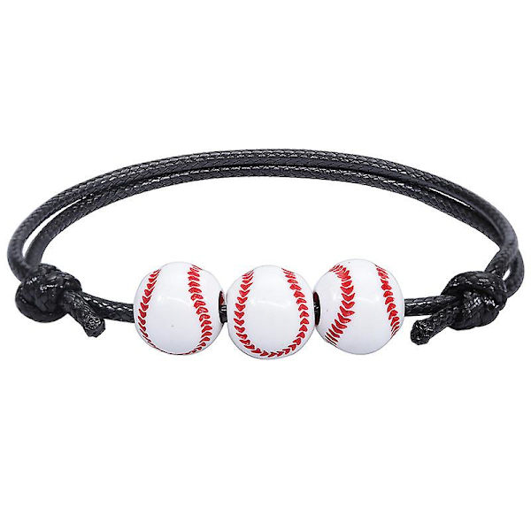 Sporttema Charm Armband, Justerbara Fotboll Basketboll Baseboll Armband Sportfest Favoriter Boll Inspirerande Armband För Kvinnor Män A