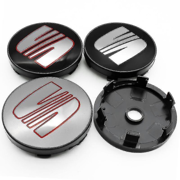 4 stk 56mm 60mm Bilhjul Senter Hub Cap Felg Deksel Emblem Klistremerker Tilbehør For Seat Ibiza 6j 6l Fr Ateca Altea Xl Leon 2 Leon