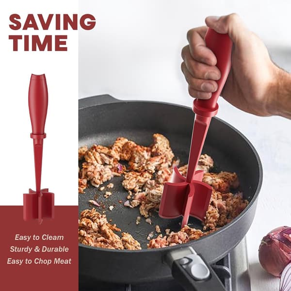 Uppgraderad Köttkvarn, Non-Stick, Röd