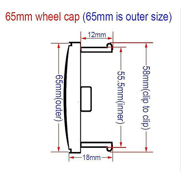 4 st 56mm 60mm 65mm 68mm Abt Bilhjulscentrum Navkapsel Autofälg Omsättning D- Skydd Dekal Styling Tillbehör