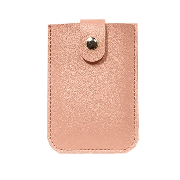 Utdragbar korthållare med 6 fack Portabel PU-läderkortplånbok Myntväska med stor kapacitet Spänne Pink