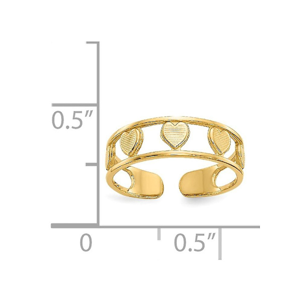 14k gult guld massivt texturerat polerat kärleks hjärta tåring smycken för kvinnor - .8 gram