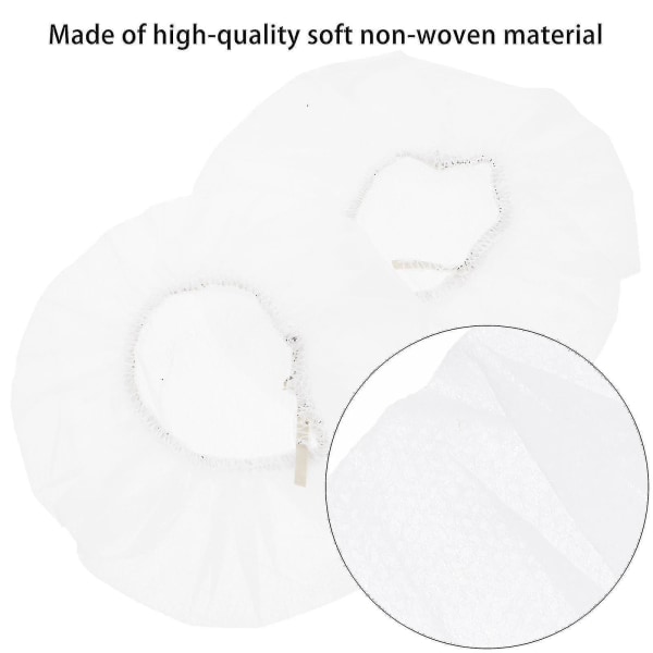 100 kpl Kuulokkeiden Korvatyynyjä Hygieniset Korvatyynyn Peitteet Hygieniset Kuulokkeiden Peitteet Kuulokesarjan Peite White 9X9CM