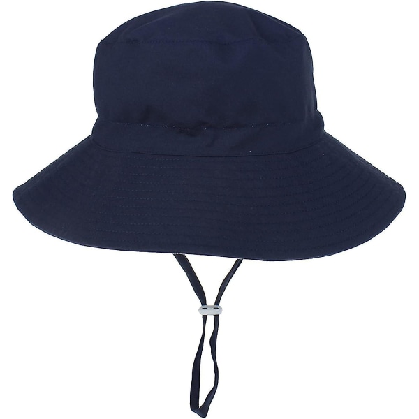 Kids Bucket Hat Justerbar solhattar Andningsbar strandhatt för pojkar Girls_ll Blue 2-4 Years