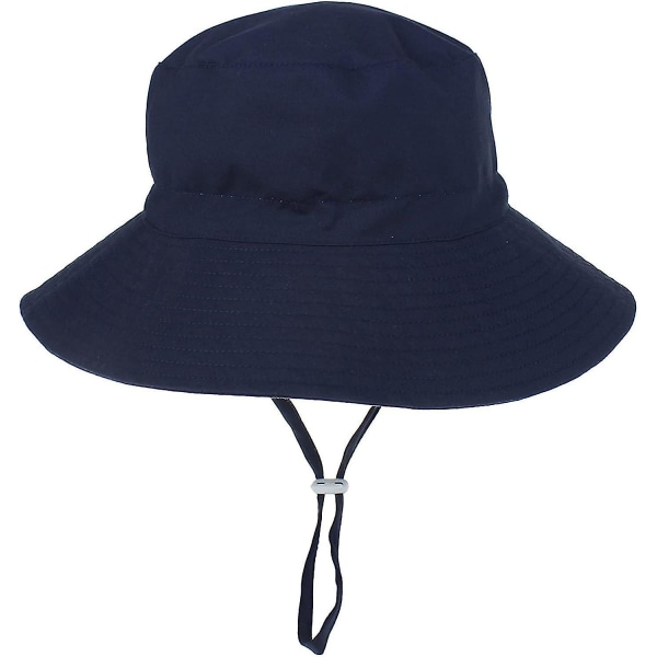 Kids Bucket Hat Justerbar solhattar Andningsbar strandhatt för pojkar Girls_ll Blue 2-6 Years