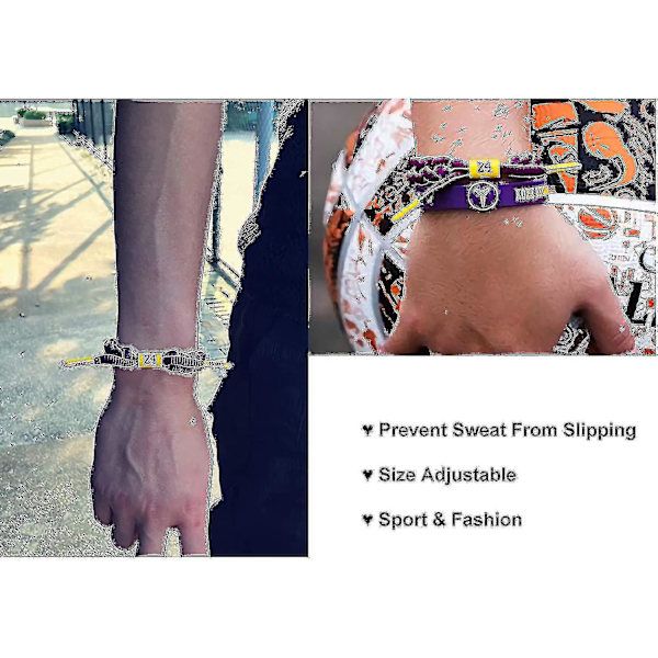 1mor Basketball Kobe Armbånd Svart Mamba Kobe Armbånd Signatur Sports Silikon Justerbart Armbånd