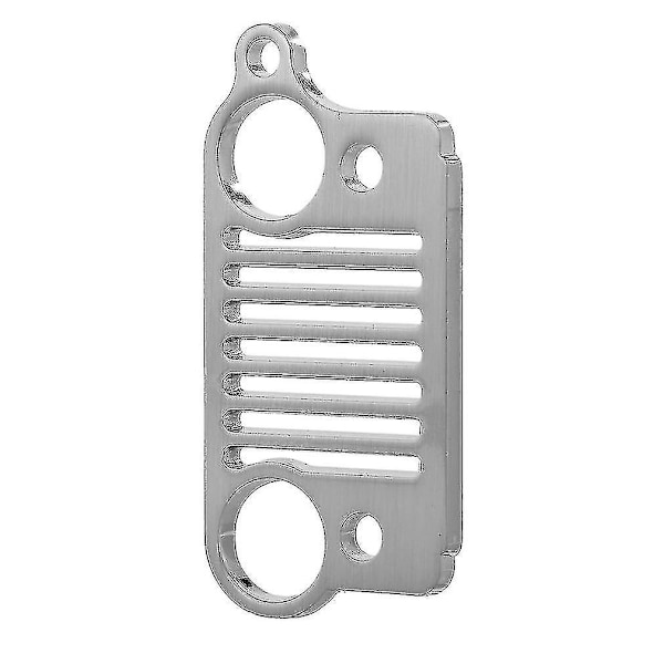 Nøglering i rustfrit stål med Jeep-grilldesign - Cj Jk Tj Yj Xj