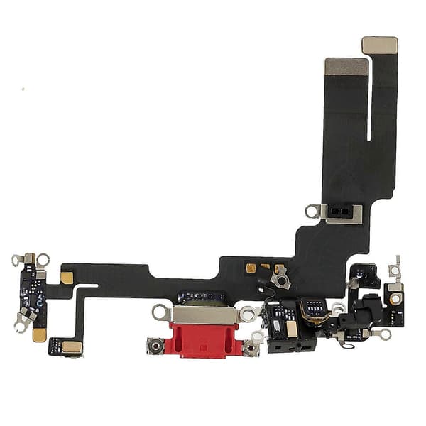 Tail plug til iPhone 14 OEM Opladerport Flex Kabel Udskiftningsdel - Rød White
