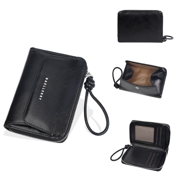 Mini møntpung kortholder opbevaringstaske black