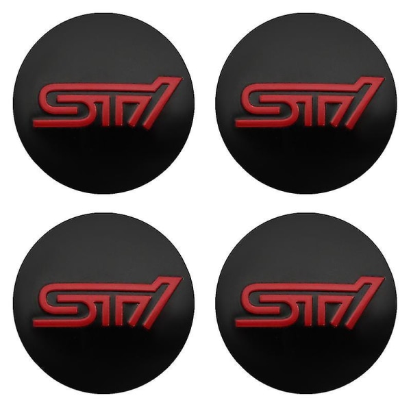 4 st 56+60mm Bildekal för navkapsel, emblem för Subaru Sti Impreza Forester Tribeca tillbehör