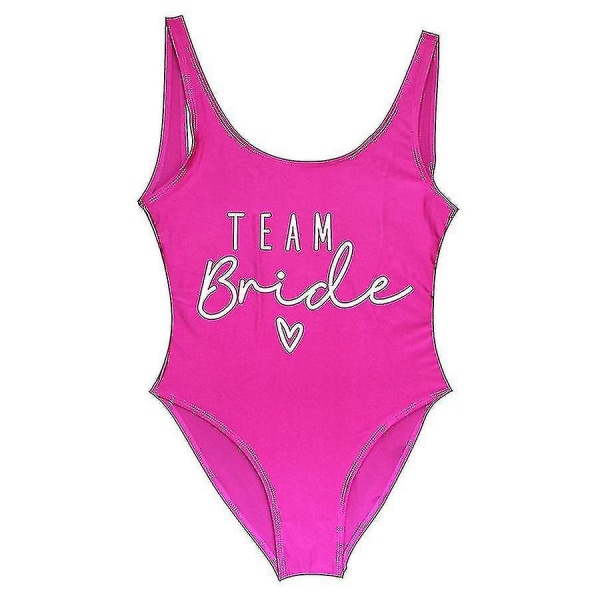 S-3xl Gulltrykk Team Bride Heldrakt Svømmedrakt Squad Kvinner Badedrakt Ut Drikkerlag Badedrakt Sommer Strandklær Badedrakt purple S