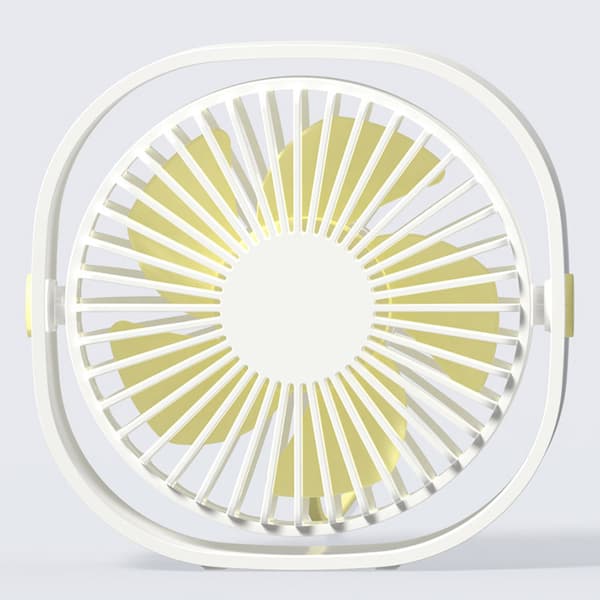 Mini Skrivbordsfläkt Portabel Tyst Roterande Plug-in Fläkt (Vit)