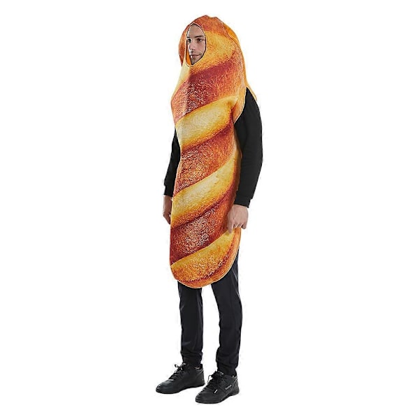 Bröd Baguette Cosplay Kostym Jumpsuit För Vuxen Unisex Mat Tunika Halloween Jul Karneval Fest Fancy Dress A One Size