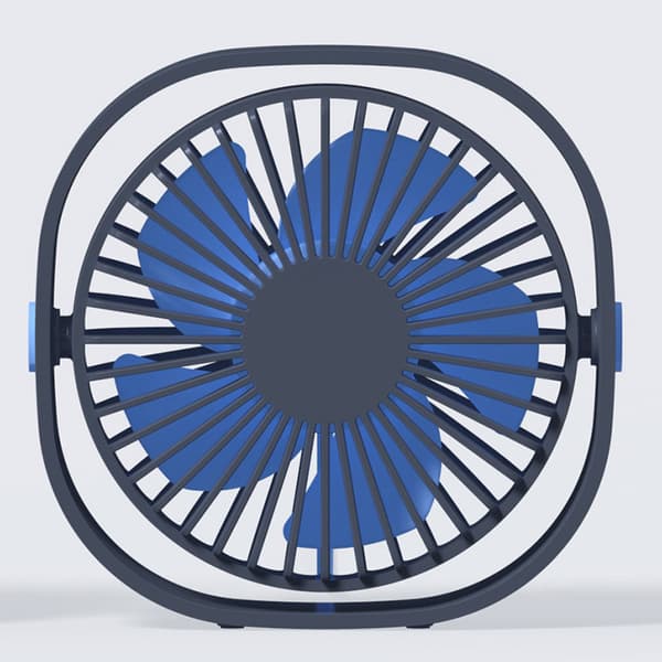 Desktop Mini Ventilator Bærbar Udendørs Støjsvag Roterende Plug-in Ventilator (Blå)