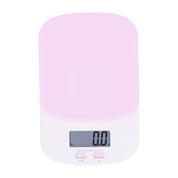 Bärbar minivåg med hög precision för kökshem - DIY elektronisk köksvåg 0,1 g (rosa)