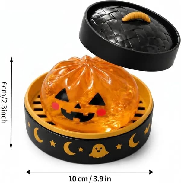 Halloween Spooky Ghost Dumpling, Dumplings Squish med Steamer Stressbolde Stressaflastning Fidget Sensorisk til helligdage og fødselsdagsgaver