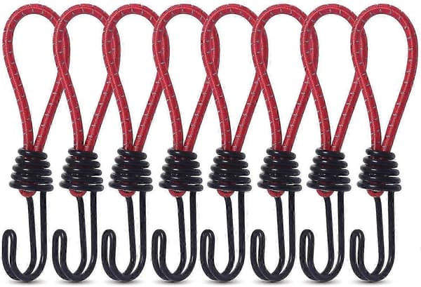 8 STK Svarte Rustfrie Strikksnor Kroker med Spiraltråddesign (Gul) red
