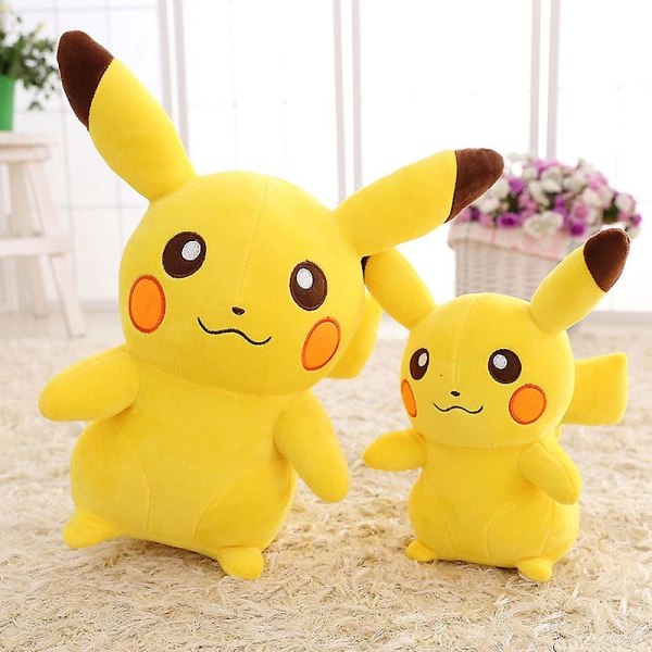 Stor Pikachu Plyschdjur 65cm Anime Squirtle Pikachu Psyduck Cartoon Kudde Dockor Barn x Pikachu 20cm