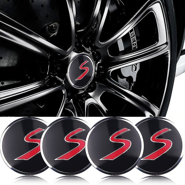 Bilstil 4 stk 56mm hjulnavkapsel rotteklistremerker for Mini Cooper S Jcw R55 R56 R50 R53 R60 # Yogu