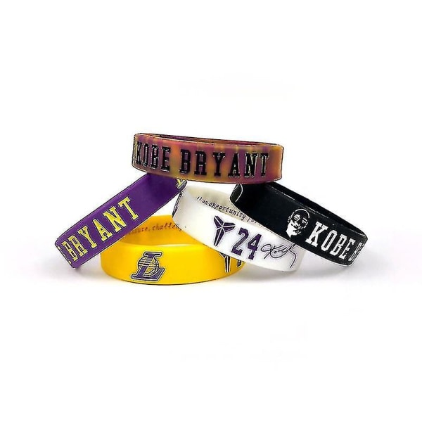 Black Friday-erbjudanden Silikonarmband Kobe Lakers Nr 24 Armbandskollektion Sportarmband Nba Basketstjärna Souvenir 5-pack