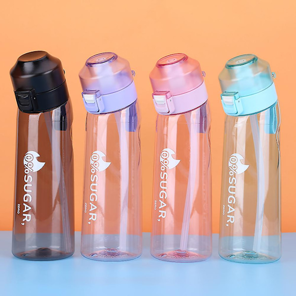 Makuvesi pullo 7 makuainetta Air Water Up pullo Frosted Black 650ml Air Starter Up Set vesimuki retkeilyyn urheiluun N China