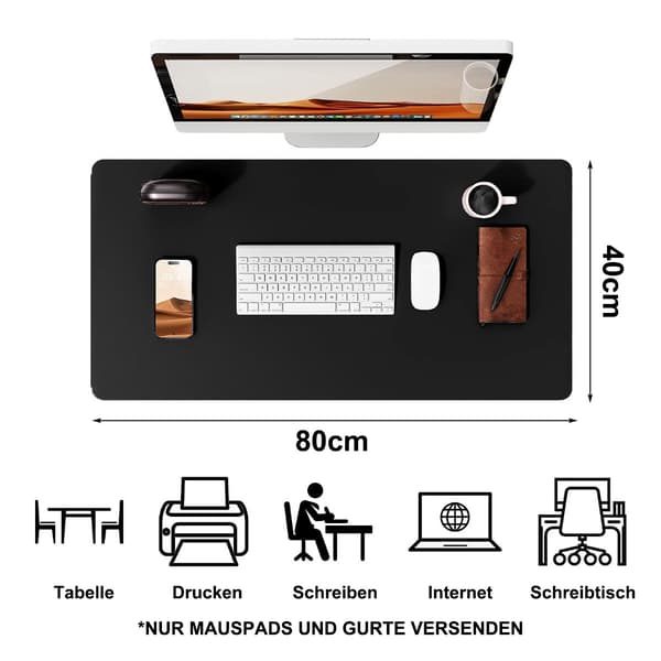 Multifunksjonell musematte for kontoret, vanntett skrivebordsunderlag