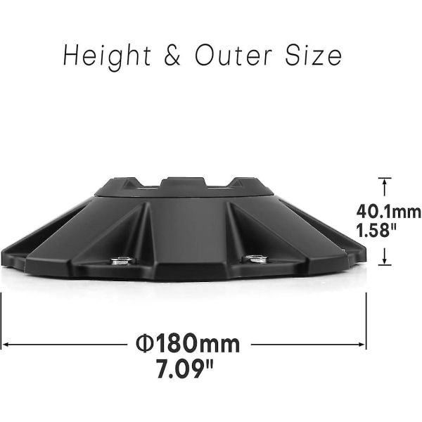 Mkk 180mm 7.09 tum Hjulcentreringsskydd för C806805-1 C108015-16b01 C806806 Hjulcentreringsskydd, 4-pack Svart Centreringsskydd Ersättning