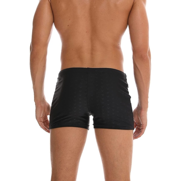 Herre Svømmebukser Shorts Sport Boxer Badetøj Med Aftagelig Indlæg Justerbar Snøre Badetøj Hurtigtørrende Klassiske Badebukser Trykte Strandshorts A-black 1 with Removable Pad M