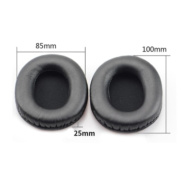 Elastiska öronkuddar täcker huvudbalk för Audio Technica Ath M50x M50/m40x hörlurar A pair of black earmuffs