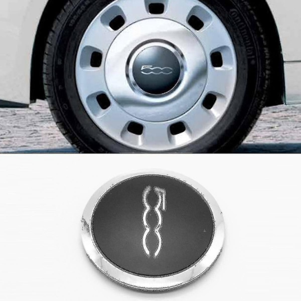 133 mm:n napakansi Fiat 500 Wheels -keskinapakorkkiin hopea