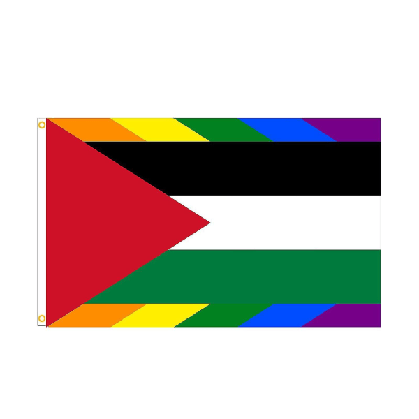 Palestina flagga, 3x5 ft Palestina nationalflagga, fria palestinska flaggan, jag står med palestinska utomhusdekorationsflagga B