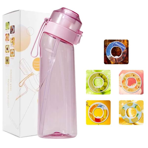 650ml 5 Smaksatt Akryl Mugg Set – Doftande Drickmuggar med Doftringar. Rosa