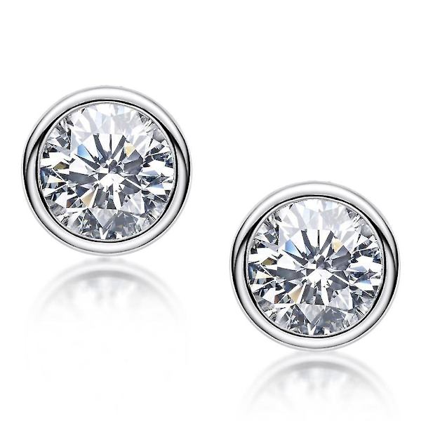 Moissanite Solitære Smykker Gave Ørestikker