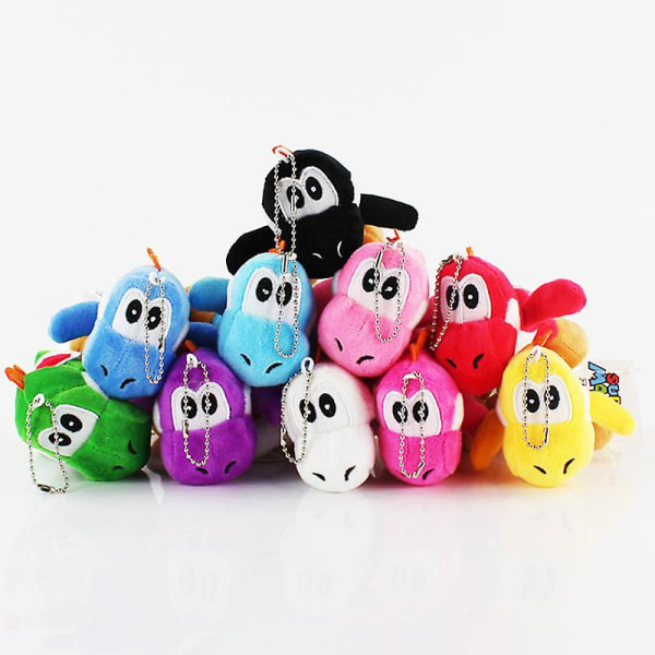 12cm Barn Super Mario Bros Yoshi Plyschdjur Leksak Figuriner Present Black