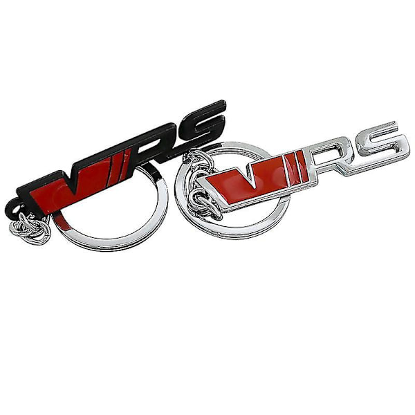 Nøkkelring i metall for kvinner og menn, VRS bilnøkkelring for Skoda Octavia 2 3 4 1 A7 5e Fabia Mk1 Mk2 Mk3 Superb Rapid Kodiaq VRS Nøkkelring Tilbehør Red Silver