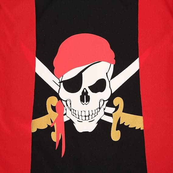 Piratkostym för barn, piratrollspelsdräkt, storlek S